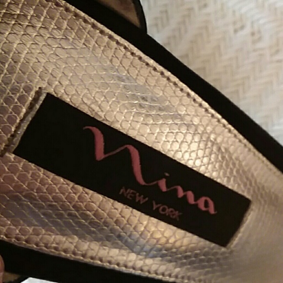 Nina New York black satin t-strap heels - Picture 7 of 8